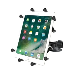 Doppel-Saugfuss-Halterung für 9-10 Zoll Tablets -  (1 Zoll), X-Grip Halteschale, mittlerer Verbindungsarm