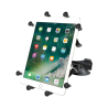 Double suction foot mount for 9-10 inch tablets - (1 inch), X-Grip holder, centre connecting arm