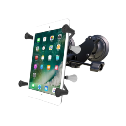 Doppel-Saugfuss-Halterung für 7-8 Zoll Tablets -  (1 Zoll), X-Grip Halteschale, mittlerer Verbindungsarm