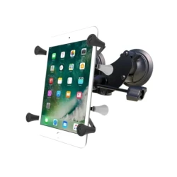 Doppel-Saugfuss-Halterung für 7-8 Zoll Tablets -  (1 Zoll), X-Grip Halteschale, mittlerer Verbindungsarm
