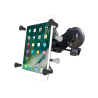 Double suction foot mount for 7-8 inch tablets - (1 inch), X-Grip holder, centre connecting arm