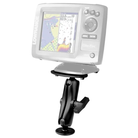 Aufbau-Set für Humminbird / Apelco 97 - runde Basisplatte (AMPS), mittlerer Verbindungsarm, Adapterplatte