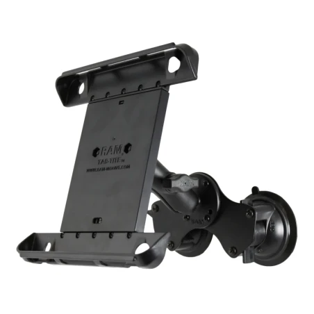 Double suction foot mount for Apple iPad 1-4 - (1 inch), Tab-Tite holder, centre connecting arm