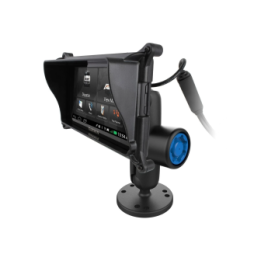 Aufbau-Halterung Garmin Fleet 660/670 Geräte -  (1 Zoll), runde Basisplatte (AMPS), mittlerer Verbindungsarm
