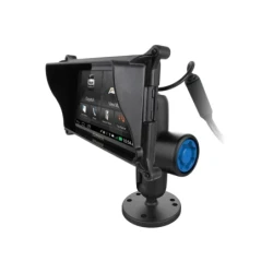 Aufbau-Halterung Garmin Fleet 660/670 Geräte -  (1 Zoll), runde Basisplatte (AMPS), mittlerer Verbindungsarm