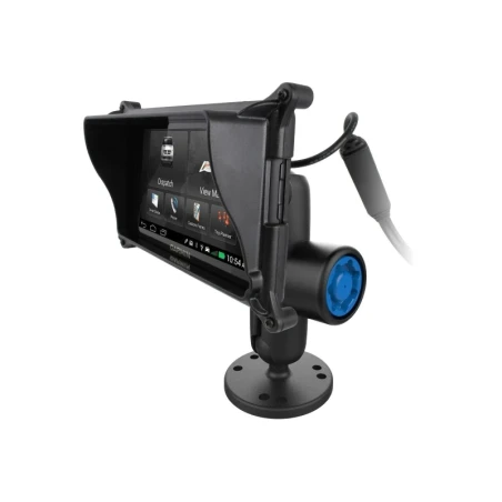 Surface mount Garmin Fleet 660/670 devices - (1 inch), round base plate (AMPS), centre connecting arm