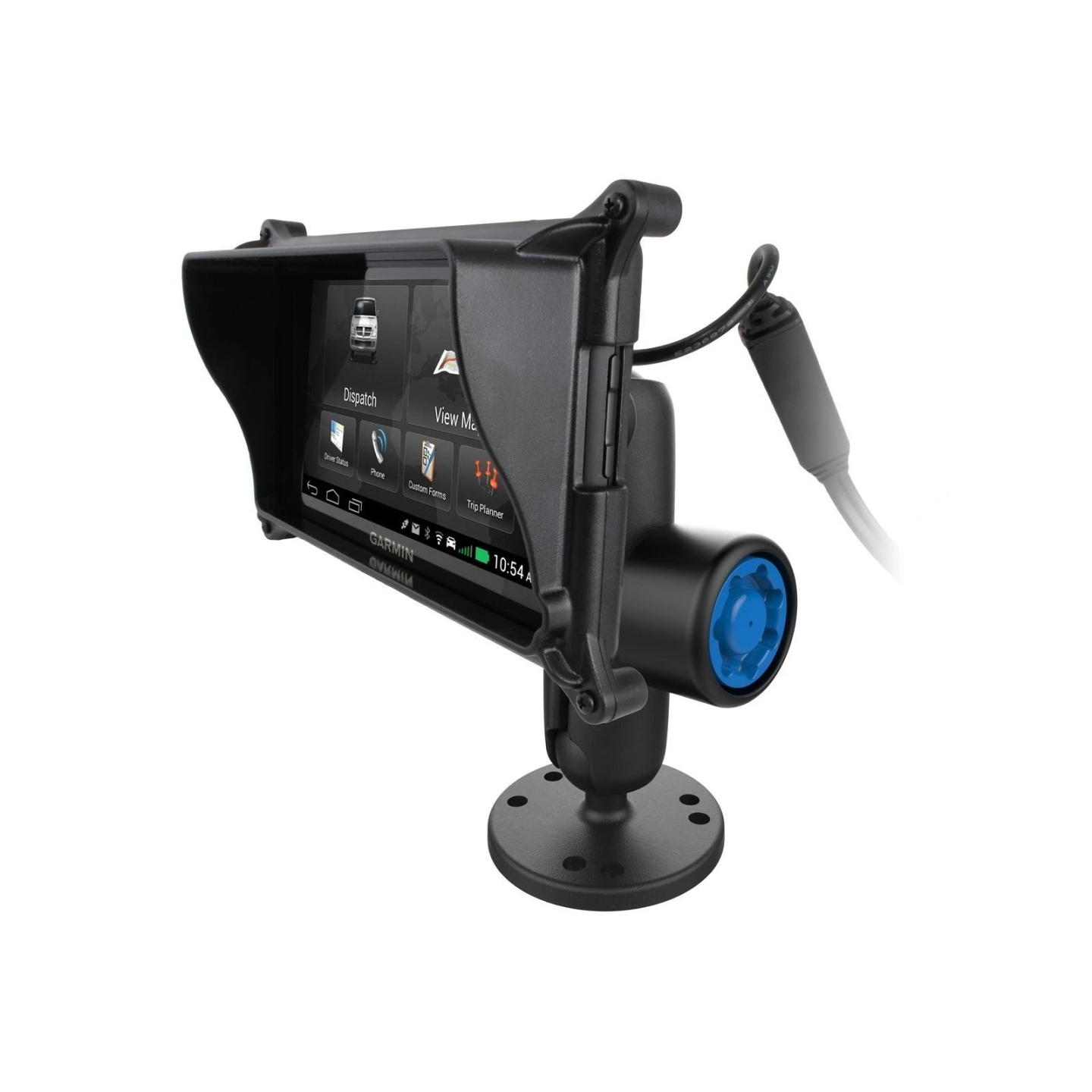 Aufbau-Halterung Garmin Fleet 660/670 Geräte -  (1 Zoll), runde Basisplatte (AMPS), mittlerer Verbindungsarm