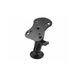 Marine-Aufbauhalterung Humminbird/Lowrance -  (1 Zoll), runde Basisplatte (AMPS), mittlerer Verbindungsarm, Adapterplatte