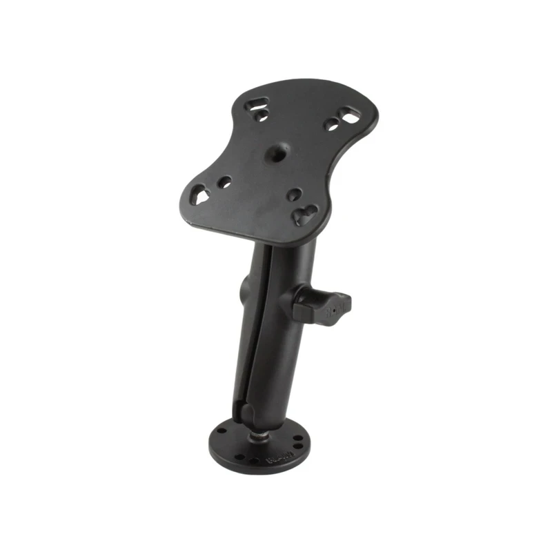 Marine-Aufbauhalterung Humminbird/Lowrance -  (1 Zoll), runde Basisplatte (AMPS), langer Verbindungsarm, Adapterplatte