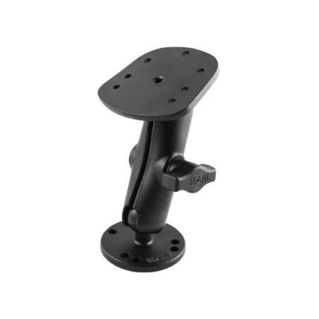 Marine-Aufbauhalterung Humminbird Piranha -  (1 Zoll), runde Basisplatte (AMPS), mittlerer Verbindungsarm, Adapterplatte