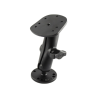 Marine surface mount Humminbird Piranha - (1 inch), round base plate (AMPS), centre connecting arm, adapter plate