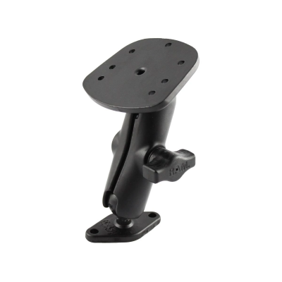 Marine-Aufbauhalterung Humminbird Piranha -  (1 Zoll), Diamond-Basisplatte (Trapez), mittlerer Verbindungsarm, Adapterplatte