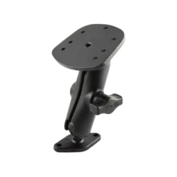 Marine-Aufbauhalterung Humminbird Piranha -  (1 Zoll), Diamond-Basisplatte (Trapez), mittlerer Verbindungsarm, Adapterplatte