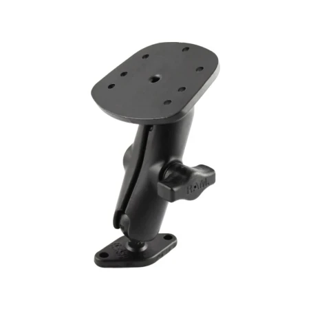 Marine-Aufbauhalterung Humminbird Piranha -  (1 Zoll), Diamond-Basisplatte (Trapez), mittlerer Verbindungsarm, Adapterplatte