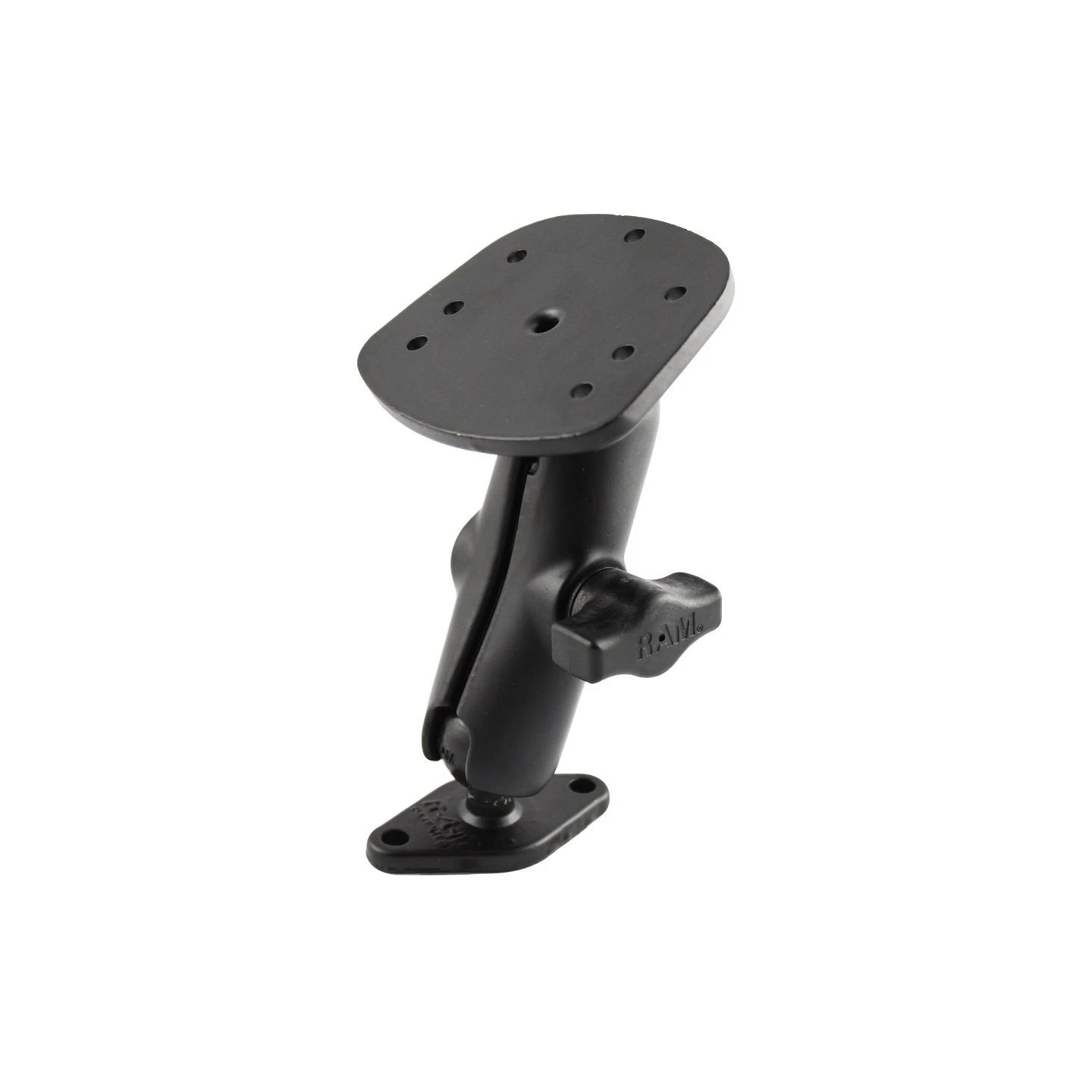 Marine-Aufbauhalterung Humminbird Piranha -  (1 Zoll), Diamond-Basisplatte (Trapez), mittlerer Verbindungsarm, Adapterplatte