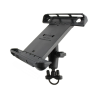 Handlebar/tube mount 10 inch tablets - (1 inch), tube clamp, centre connecting arm, Tab-Tite holder shell