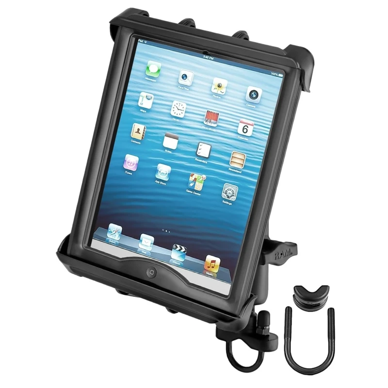 Lenker-/Rohr-Halterung 10 Zoll Tablets -  (1 Zoll), Rohr-Klemme, mittlerer Verbindungsarm, Tab-Tite Halteschale