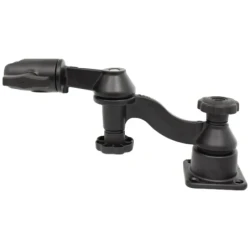 Double swivel arm with support - Horizontal base, Octagon connecting arm