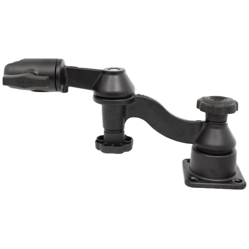 Double swivel arm with support - Horizontal base, Octagon connecting arm
