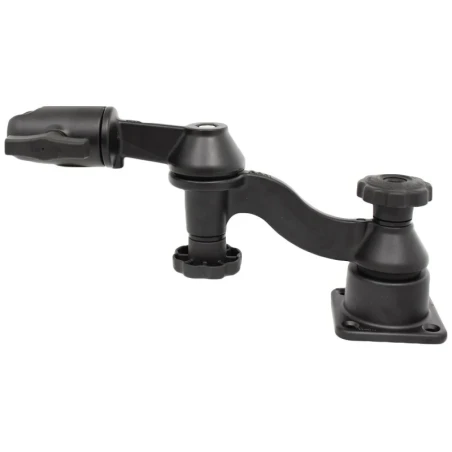 Double swivel arm with support - Horizontal base, Octagon connecting arm