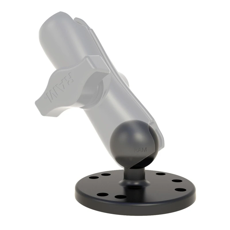 RAM Mounts Basisplatte rund - B-Kugel (1 Zoll), Platten-Durchmesser 63,5 mm, AMPS-Lochraster