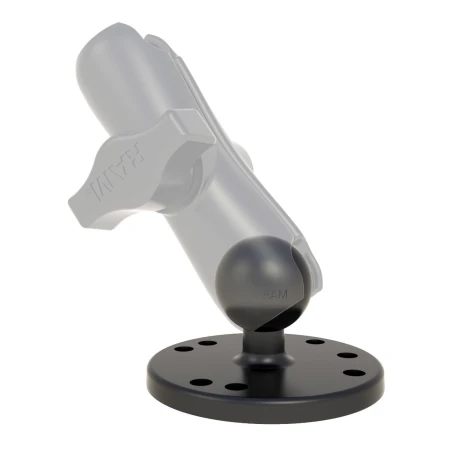 RAM Mounts Basisplatte rund - B-Kugel (1 Zoll), Platten-Durchmesser 63,5 mm, AMPS-Lochraster