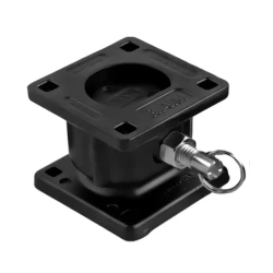Remove-A-Pole base for vehicles - top and bottom, with plug-in fastener