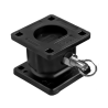 Remove-A-Pole base for vehicles - top and bottom, with plug-in fastener
