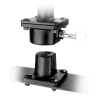 Remove-A-Pole base for vehicles - top and bottom, with plug-in fastener
