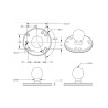 RAM Mounts Base Plate Round - B-Ball (1 Inch), Plate Diameter 63.5 mm, AMPS Hole Grid
