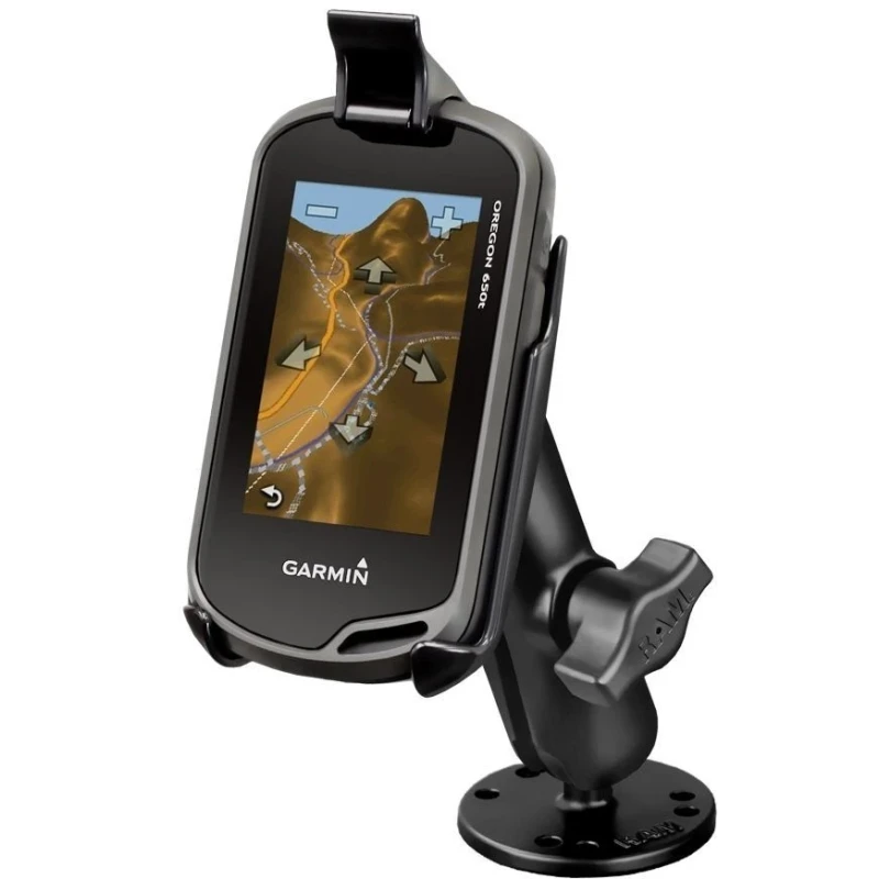 Aufbau-Halterung Garmin Oregon Serie -  (1 Zoll), runde Basisplatte (AMPS), mittlerer Verbindungsarm