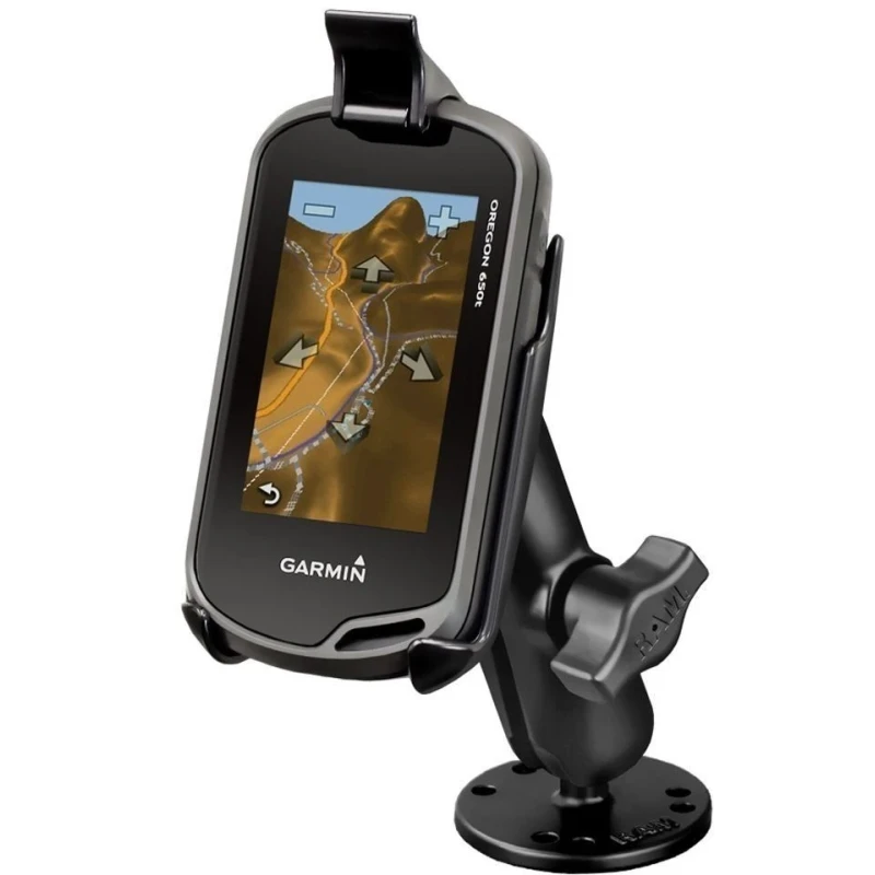 Aufbau-Halterung Garmin Oregon Serie -  (1 Zoll), runde Basisplatte (AMPS), mittlerer Verbindungsarm