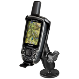 Aufbau-Halterung Garmin GPSMAP 62/64 -  (1 Zoll), mittlerer Verbindungsarm, runde Basisplatte (AMPS)