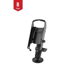 Aufbau-Halterung Garmin GPS 76 Serie -  (1 Zoll), runde Basisplatte (AMPS), mittlerer Verbindungsarm