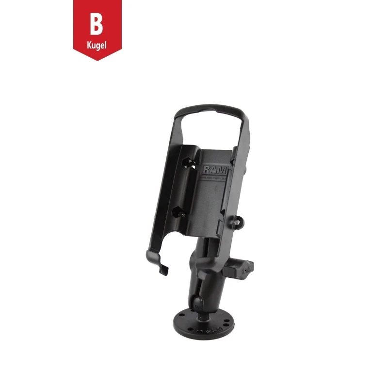 Aufbau-Halterung Garmin GPS 76 Serie -  (1 Zoll), runde Basisplatte (AMPS), mittlerer Verbindungsarm