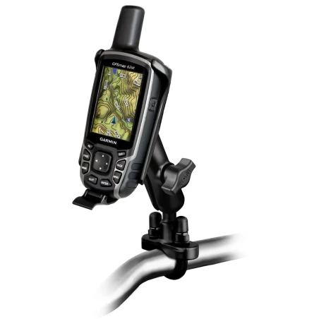Lenker-Halterung Garmin GPSMAP 62/64 -  (1 Zoll), Schraub-Klemme, mittlerer Verbindungsarm (ca. 90 mm)