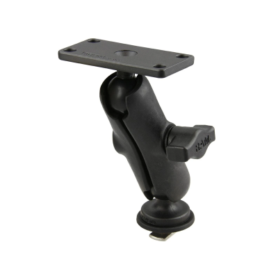 Marine-Set für Tough-Track Schienen - Kugel mit T-Slot, mittlerer Verbindungsarm, Adapterplatte (1,5x3 Zoll),  (1 Zoll)