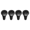 Replacement rubber fingers for X-Grip retaining clips - black, pack of 4