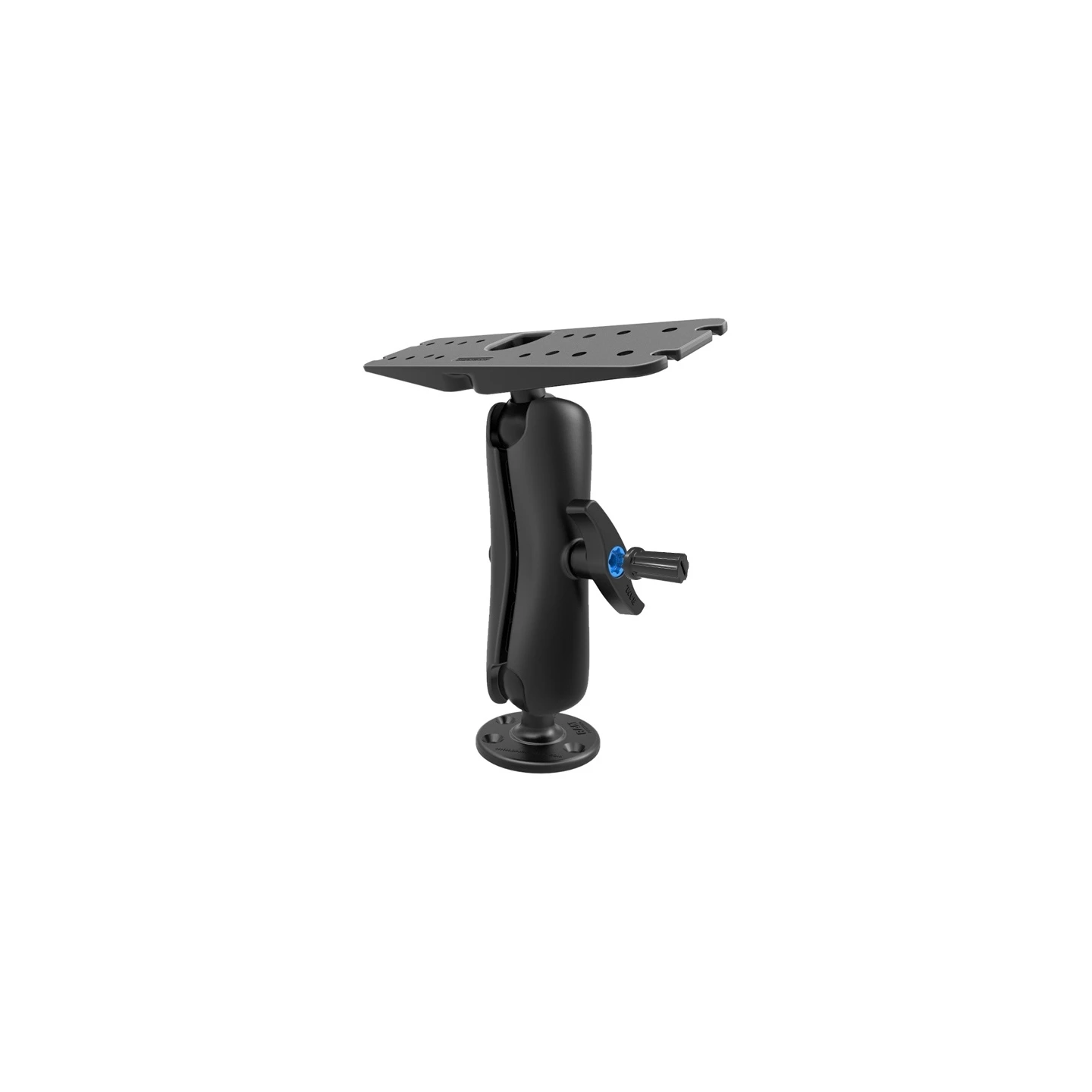 Aufbau-Set mit Pin-Lock Sicherung - runde Basisplatte, mittlerer Verbindungsarm mit Pin-Lock Inlet, Pin-Lock Adapter