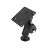 Assembly set (lockable) - round base plate (AMPS), centre connecting arm (with safety lock), VESA plate