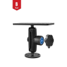 Assembly set with pin-lock safety catch - (1 inch), round base plate (AMPS), centre connecting arm with pin-lock safety catch