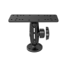Assembly set with pin-lock safety catch - (1 inch), round base plate (AMPS), centre connecting arm with pin-lock safety catch