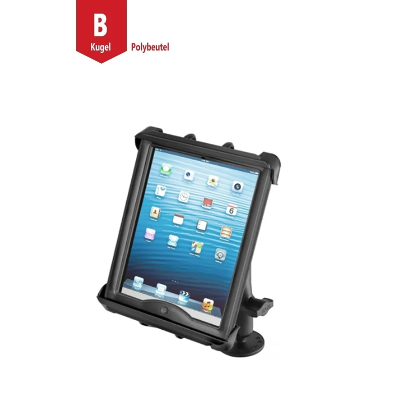 Aufbau-Halterung 10 Zoll Tablets -  (1 Zoll), mittlerer Verbindungsarm, runde Basisplatten (AMPS)