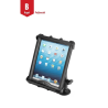 Surface mount for 10 inch tablets - (1 inch), centre connecting arm, round base plates (AMPS)