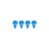 Replacement rubber fingers for X-Grip retaining clips - blue, pack of 4