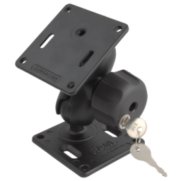 Aufbau-Set - 2x VESA-Platte (75x75 mm Lochraster), kurzer Verbindungsarm mit Sicherungsschloss
