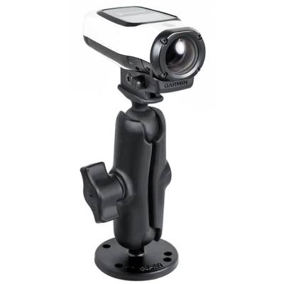 Aufbau-Halterung Garmin VIRB -  (1 Zoll), runde Basisplatte (AMPS), mittlerer Verbindungsarm, VIRB-Adapter