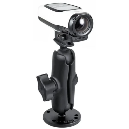 Aufbau-Halterung Garmin VIRB -  (1 Zoll), runde Basisplatte (AMPS), mittlerer Verbindungsarm, VIRB-Adapter