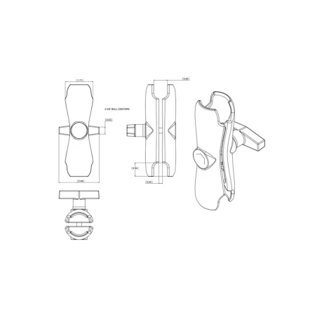 Aufbau-Set - 2x Diamond-Basisplatte (Trapez), mittlerer Verbindungsarm