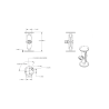 Marine set Garmin 7200 - (1 inch), 2x round base plates (AMPS), centre connecting arm, screw set
